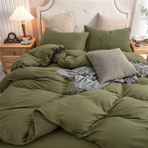 olive green king comforter|More.